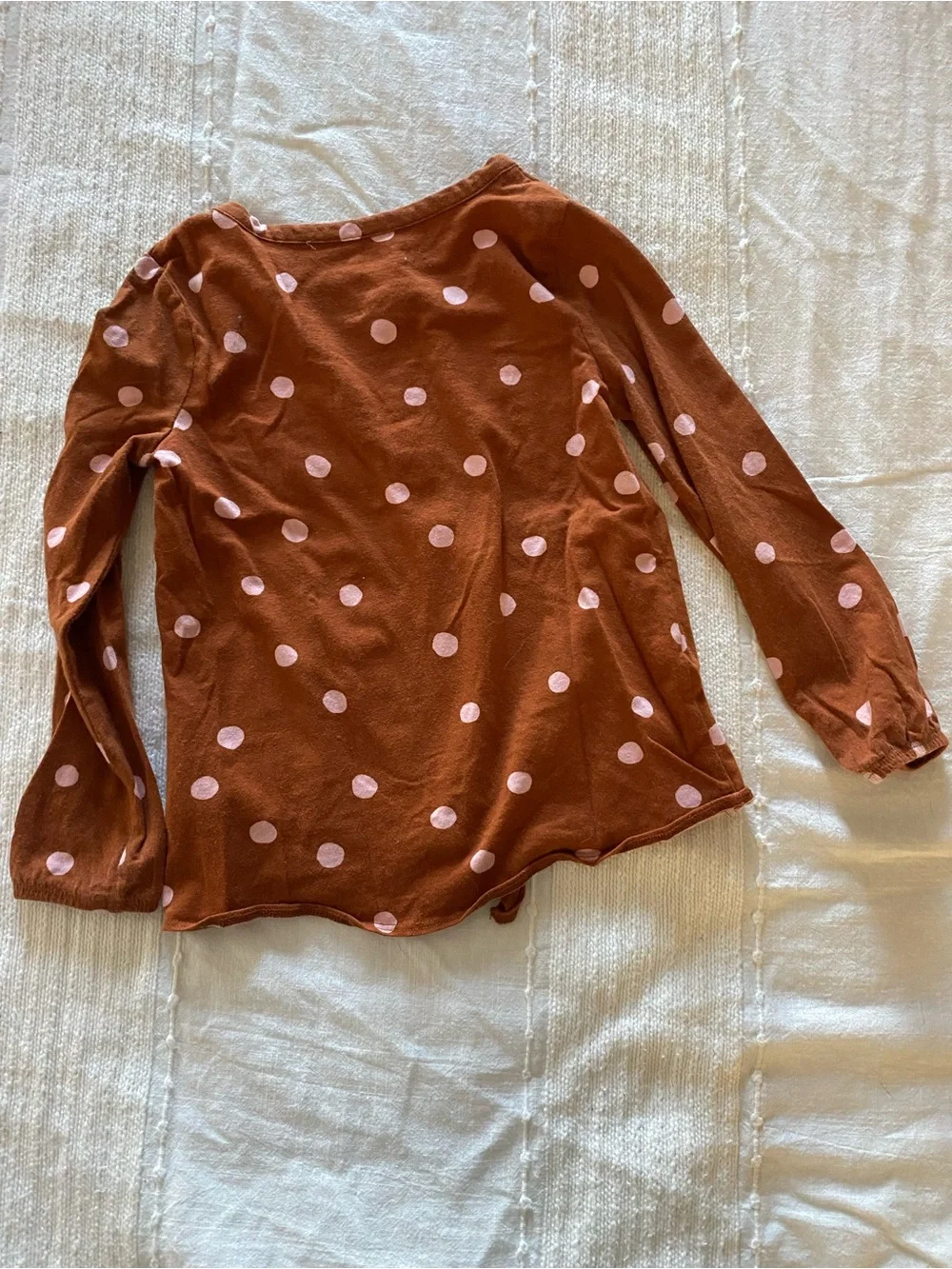 Carter's Brown Polka Dot Tie-Front Top and Art Class Pink Floral Top